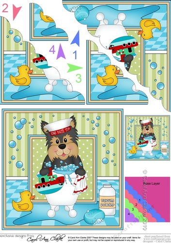Scalloped Corner Stacker - Bathtub Buddies - Little Yorkie Dog