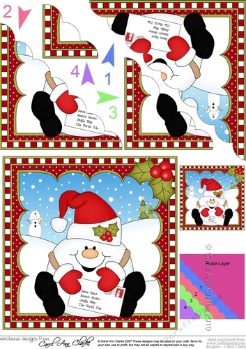 Christmas Snowball Sam Scalloped Corner Stacker