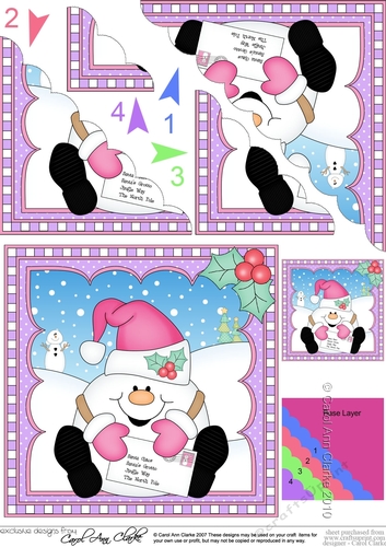 Christmas Snowball Sam Scalloped Corner Stacker