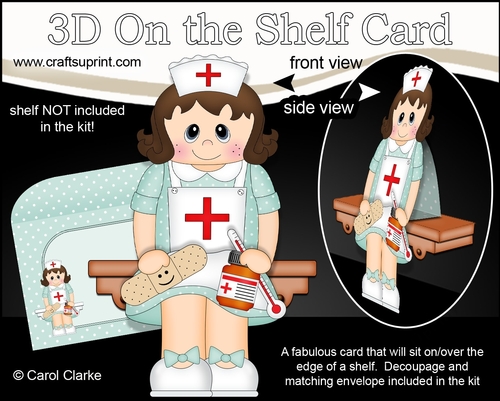 3D On the Shelf Card Kit - Little Nurse Annette