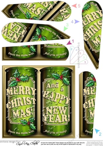 Merry Christmas! Cans of Beer Fan Pyramage Topper