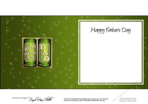Happy Fathers Day Dad! Cans of Beer square landscape insert