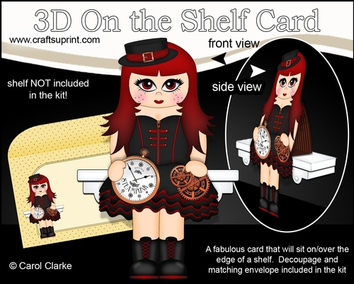 3D On the Shelf Card Kit - Little Goth Nova