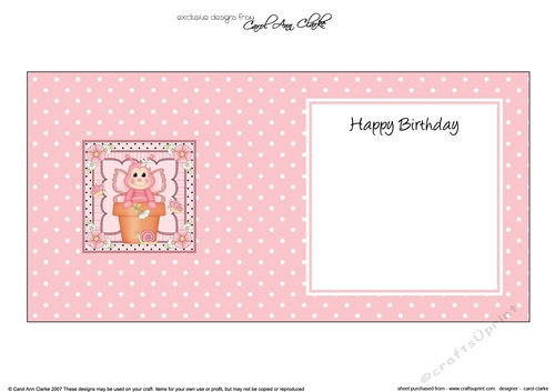 Flower Pot Friends Cute Little Butterfly square landscape insert