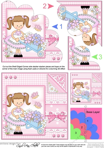Cute Girlz & Lace Shell Edged Corner Side Stacker