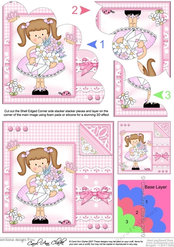 Cute Girlz & Lace Shell Edged Corner Side Stacker