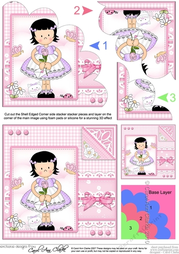 Cute Girlz & Lace Shell Edged Corner Side Stacker