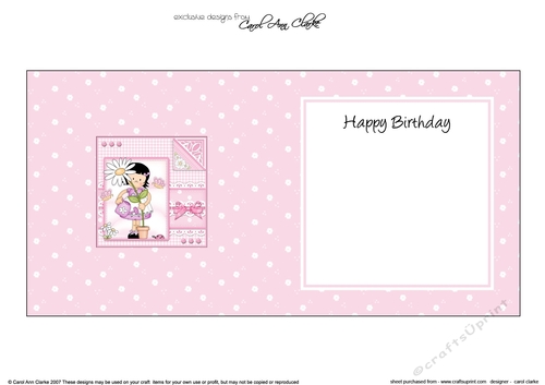 Cute Girlz & Lace square landscape insert