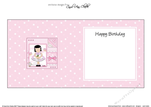Cute Girlz & Lace square landscape insert