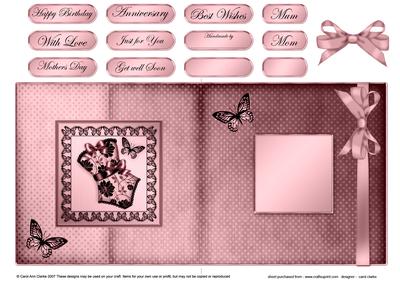 Elegant Boudoir Fold Back Card