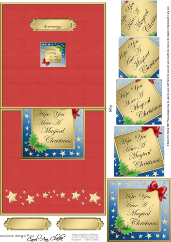 Christmas Greetings No-Hole Over the Edge with a Spiral Pyramid Topper