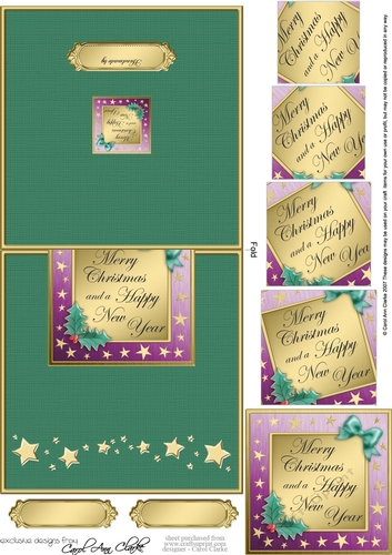 Christmas Greetings No-Hole Over the Edge with a Spiral Pyramid Topper