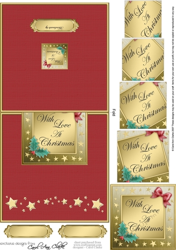 Christmas Greetings No-Hole Over the Edge with a Spiral Pyramid Topper