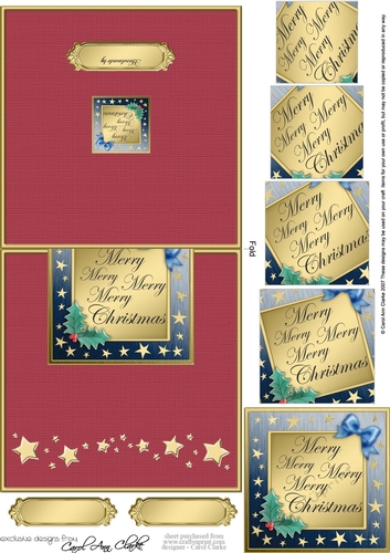 Christmas Greetings No-Hole Over the Edge with a Spiral Pyramid Topper
