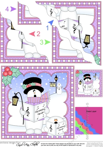 Christmas Snowman Rio Wavey Corner Stacker