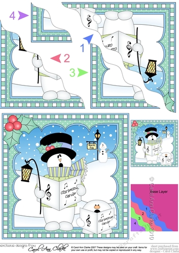 Christmas Snowman Rio Wavey Corner Stacker