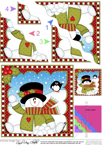 Christmas Snowman Rio Wavey Corner Stacker