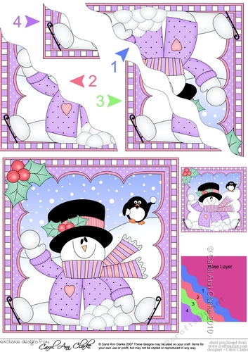 Christmas Snowman Rio Wavey Corner Stacker