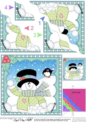 Christmas Snowman Rio Wavey Corner Stacker