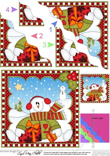Christmas Snowman Rio Wavey Corner Stacker