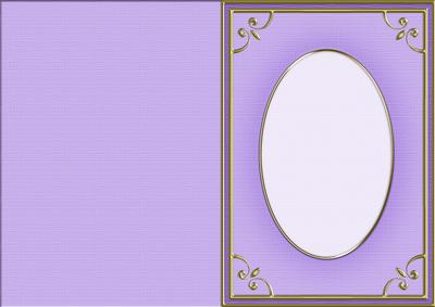 A5 'gold Metallic Frame' Card Front or Insert