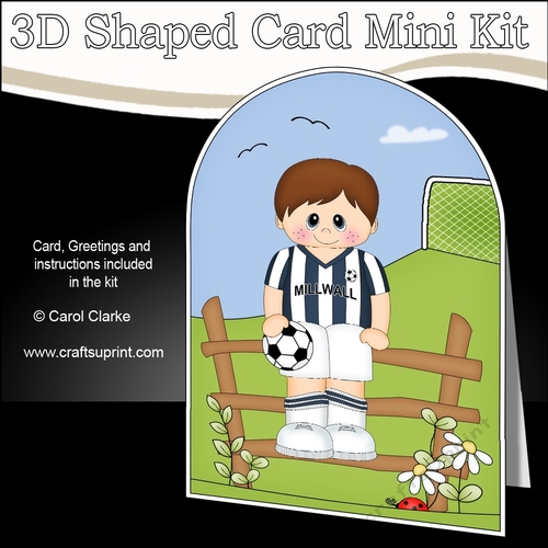 3D Shaped Card Kit - Little Footballer Plays for Millwall