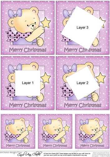 Hunney Bear Rosie has a Christmas Star - Xmas Twisted Tunnel Topper