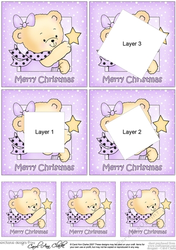 Hunney Bear Rosie has a Christmas Star - Xmas Twisted Tunnel Topper