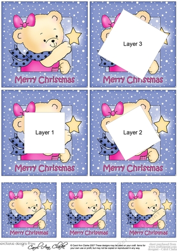 Hunney Bear Rosie has a Christmas Star - Xmas Twisted Tunnel Topper