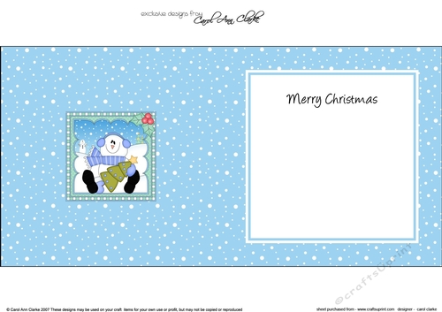 Christmas Snowman Rio has an Xmas Tree - square landscape insert