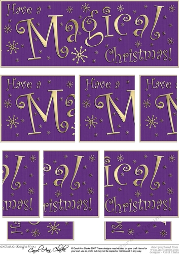 Have a Magical Christmas! - DL side stacker Topper