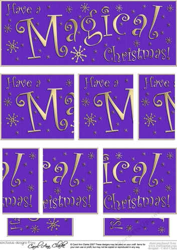 Have a Magical Christmas! - DL side stacker Topper