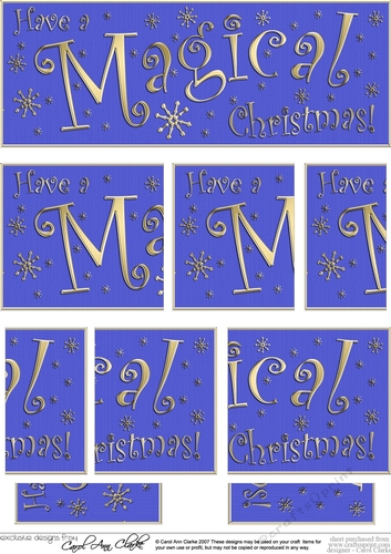 Have a Magical Christmas! - DL side stacker Topper