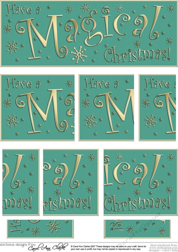 Have a Magical Christmas! - DL side stacker Topper