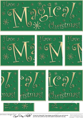 Have a Magical Christmas! - DL side stacker Topper