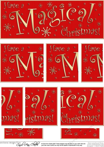 Have a Magical Christmas! - DL side stacker Topper