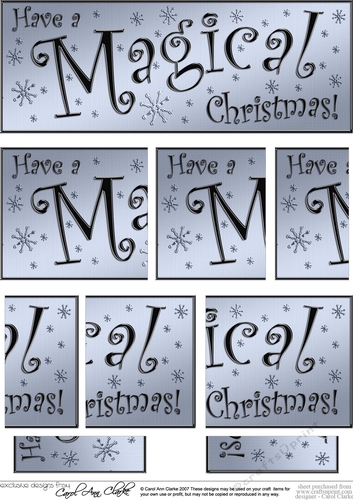 Have a Magical Christmas! - DL side stacker Topper