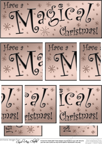Have a Magical Christmas! - DL side stacker Topper