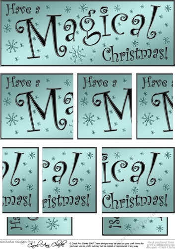 Have a Magical Christmas! - DL side stacker Topper
