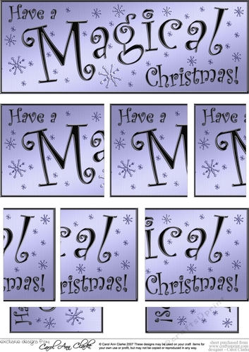 Have a Magical Christmas! - DL side stacker Topper