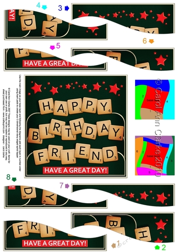 HAPPY BIRTHDAY FRIEND Wavy Spiral Side Stacker