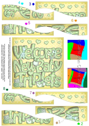 NEW BABY TRIPLETS Wavy Spiral Side Stacker