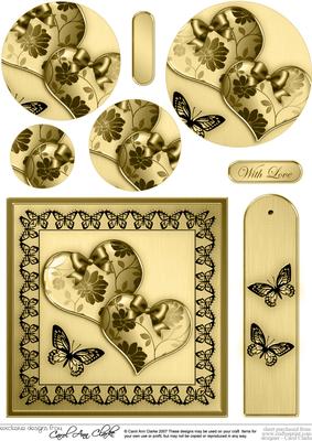 Elegant Romance Quick Card with Circle Pyramage Topper