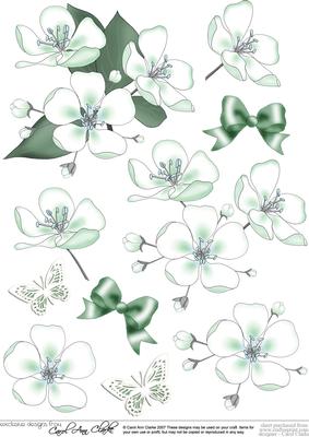 Apple Blossom 3D Decoupage Sheet