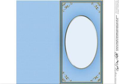Dl 'gold Metallic Frame' Card Front or Insert
