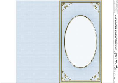 Dl 'gold Metallic Frame' Card Front or Insert