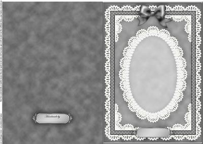 A5 Pearls, Lace and Ribbon Plain Card Base