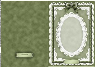 A5 Pearls, Lace and Ribbon Plain Card Base