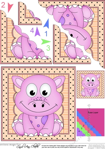 Cute Little Dinosaur Scalloped Corner Stacker