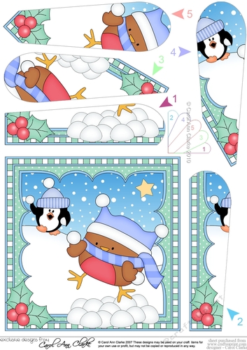 Christmas Fan Pyramage Topper - Bobbin Robin 